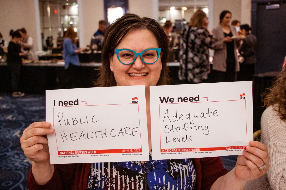 UNALocal196's tweet photo. #peoplenotprofits #AlbertaNurses
#NeedNursesNow
@UnitedNurses
#NursesWeek https://t.co/hNqIOYeMtk
