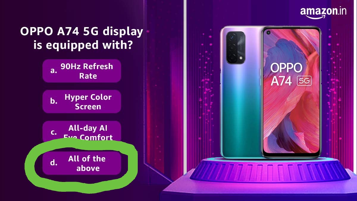 ArvindS37251807's tweet photo. @amazonIN d. ALL OF THE ABOVE is the correct ans 😍

#OPPOFANTASTICDAYS 
#OPPOA74 #OPPO 
@amazonIN https://t.co/o041G7PkJf