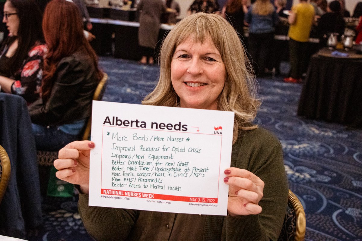 UNALocal196's tweet photo. #peoplenotprofits #AlbertaNurses
#NeedNursesNow
@UnitedNurses
#NursesWeek https://t.co/KR0cxLKzl2