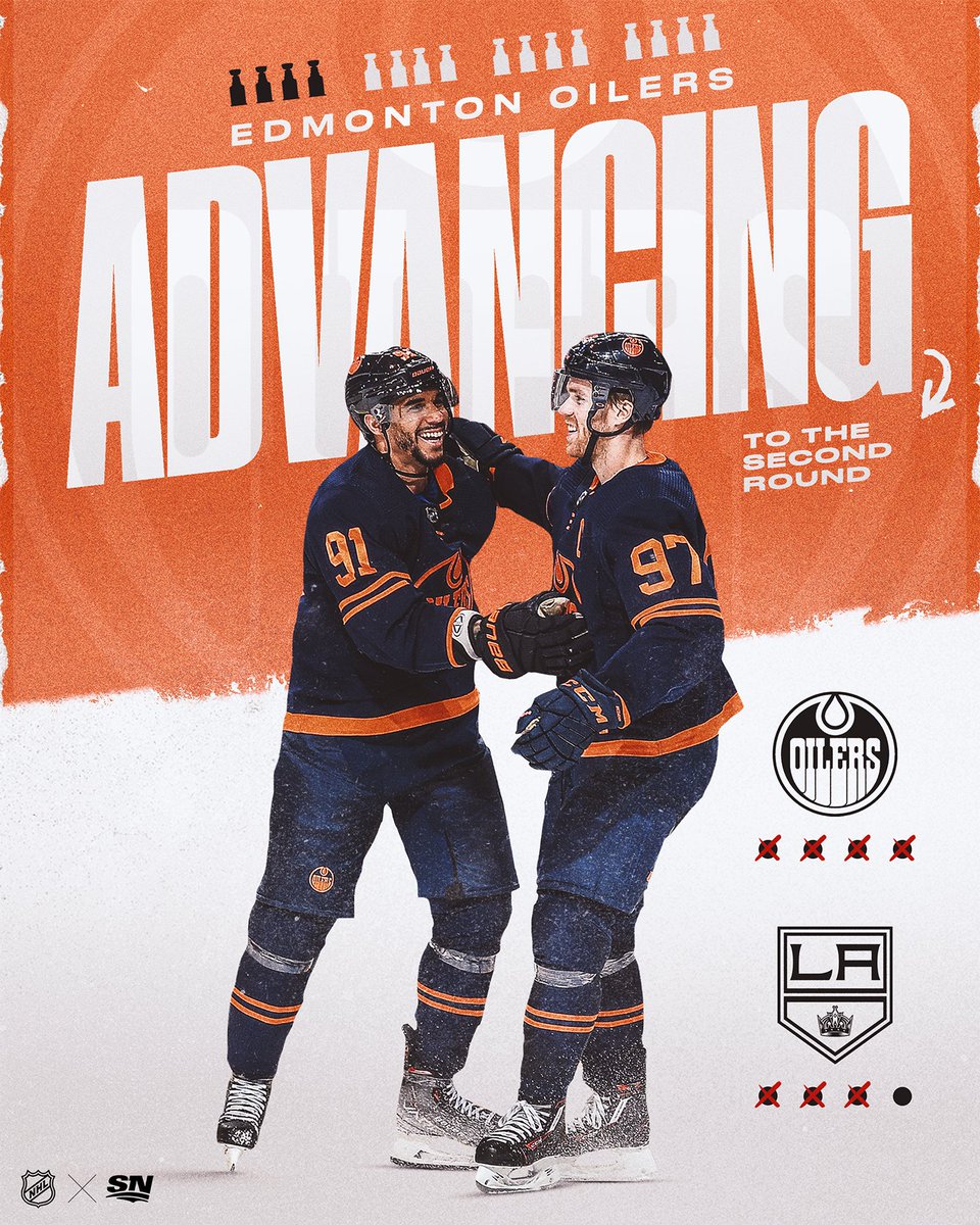 BLAST LA BAMBA, BABY! 🎚️

THE @EDMONTONOILERS PUNCH THEIR TICKET TO THE SECOND ROUND! 🎫

#StanleyCup | #LetsGoOilers