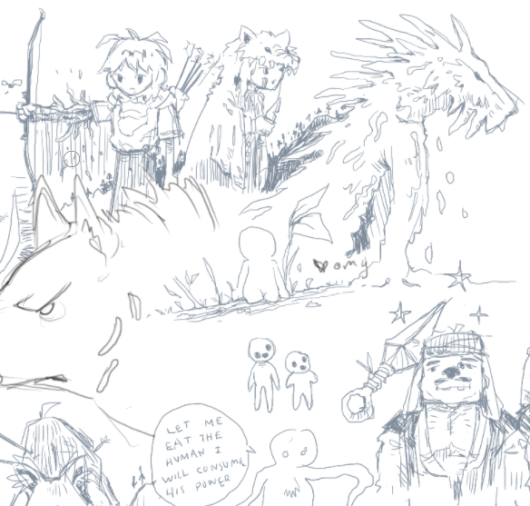 Princess Mononoke doodles 