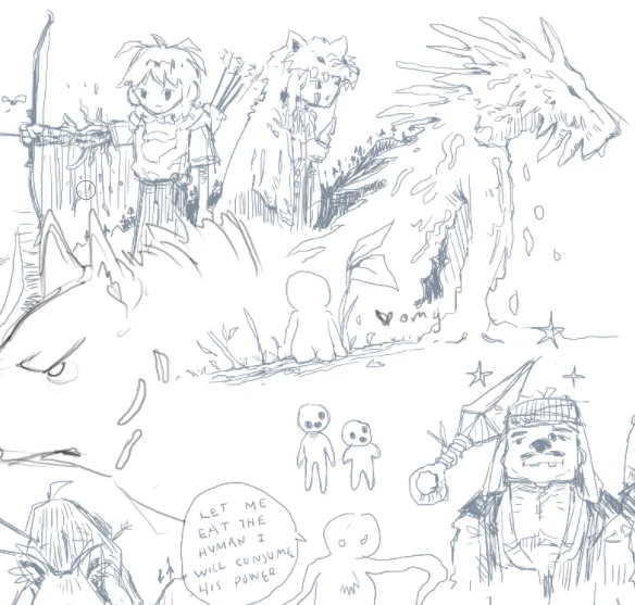 Princess Mononoke doodles 