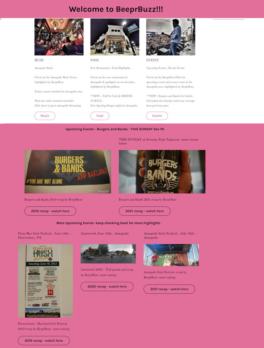 BeeprBuzz's tweet photo. Upcoming events?

Watch my highlighted future events w/my vid coverage through the yrs.

BeeprBuzz: Music. Food. Events.

Tomorrw: @BurgersandB for #SuicidePrevention 
Nxt: @PennMarIrish 
@AnnapolisParade @AnnapIrishFest 

https://t.co/Dn0OMNz9ab

Youtube: https://t.co/14qsCkcGl1 https://t.co/ovv7YGeb4x
