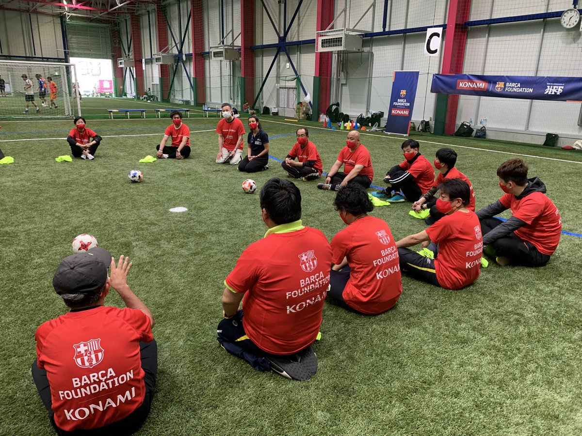 JIFF_Football's tweet photo. 本日、バルサ財団との指導者講習会・実践プログラムin大阪。対面では3年ぶりの開催となります！ #JIFF #inclusive https://t.co/1VklVoJLEW