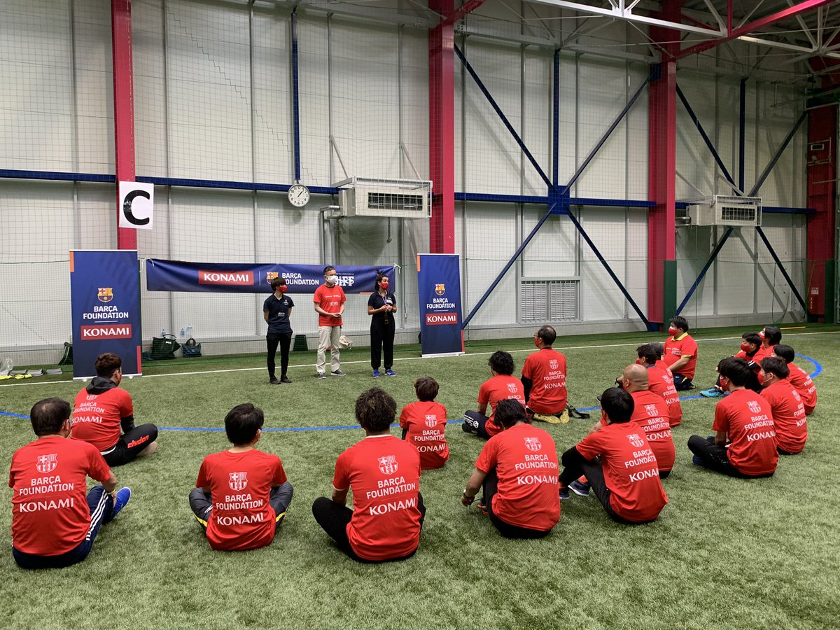 JIFF_Football's tweet photo. 本日、バルサ財団との指導者講習会・実践プログラムin大阪。対面では3年ぶりの開催となります！ #JIFF #inclusive https://t.co/1VklVoJLEW