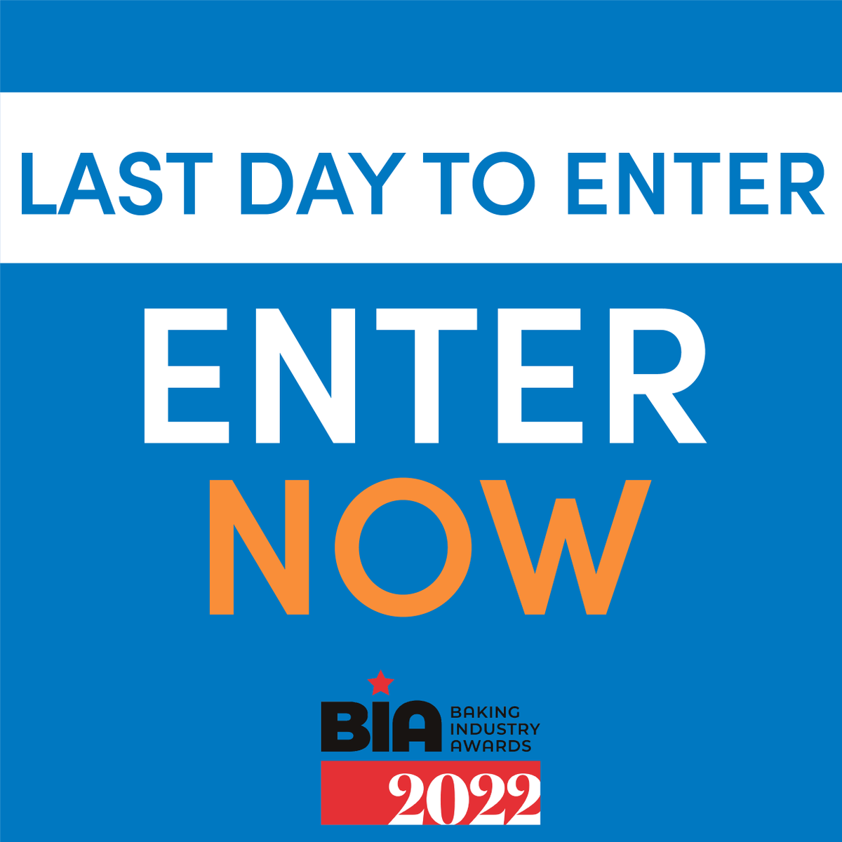 IT'S THE LAST DAY TO ENTER! Follow the link in our BIO to enter! #bakeryawards #bakeroftheyear #bakery #baking #baker #awards @britishbaker