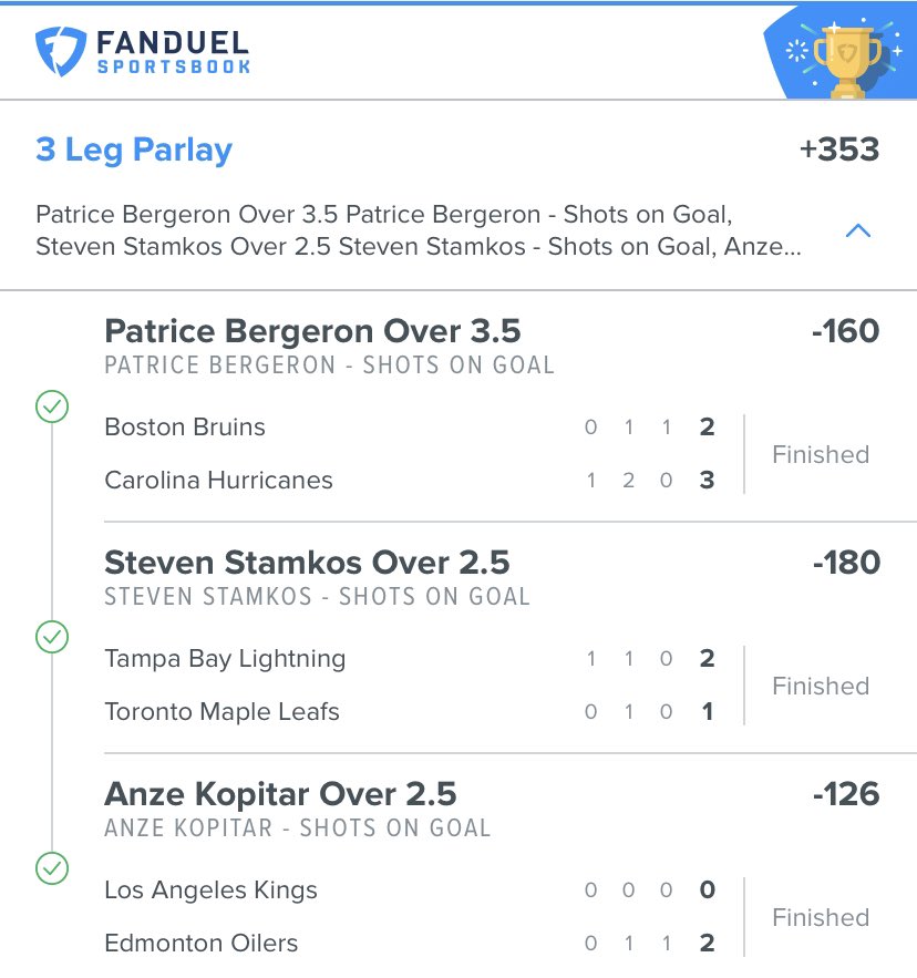 Stylzofbyond's tweet photo. Hedman fell 1 shot short of the first parlay but the 2nd parlay was 💥 https://t.co/G6DqL1N63V