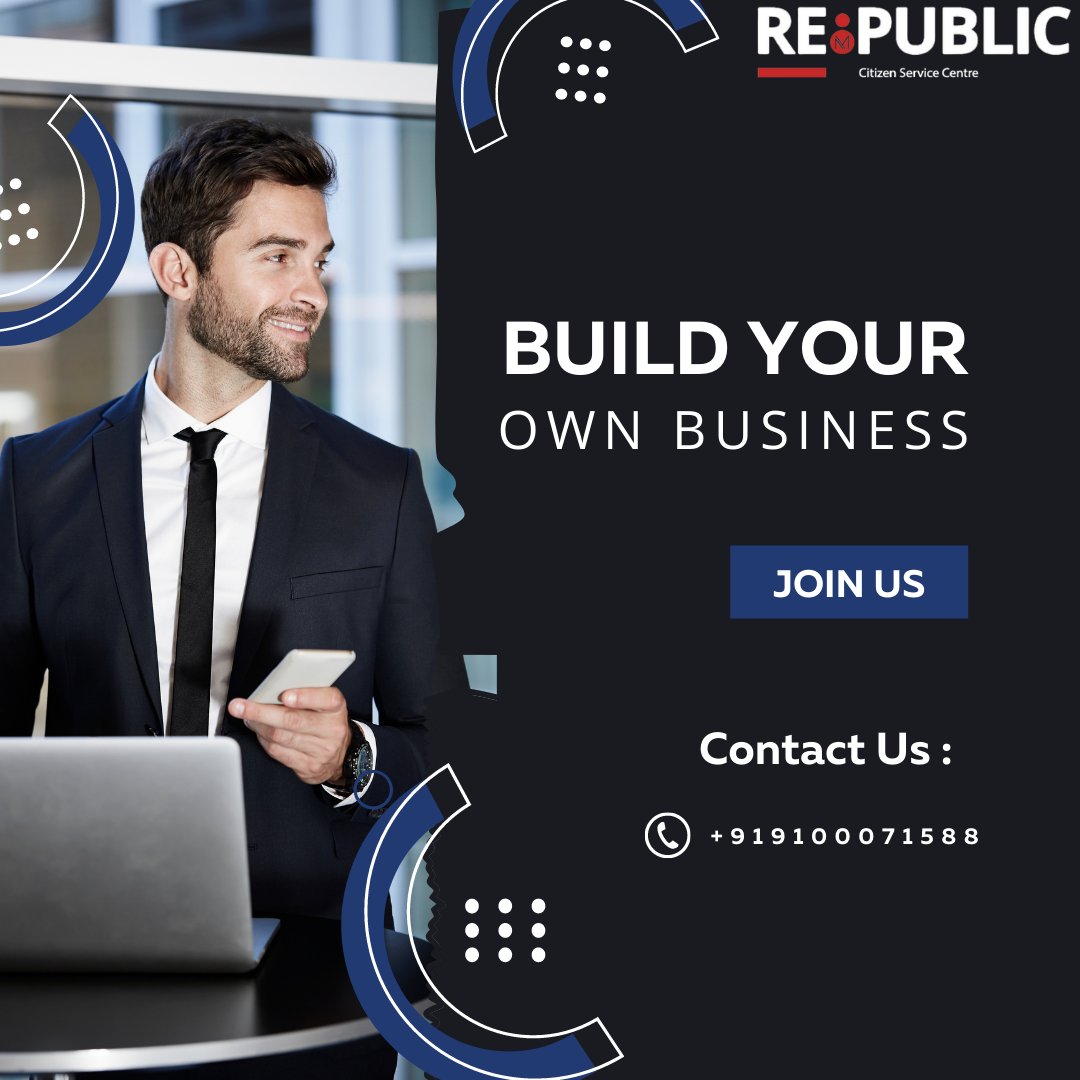 Welcome to Republic Pay, Joining our cult from Anywhere in India Just by Using Your Mail and Mobile Number. Following a few simple steps can get you to experience prime occasions to serve the customers with premium services.