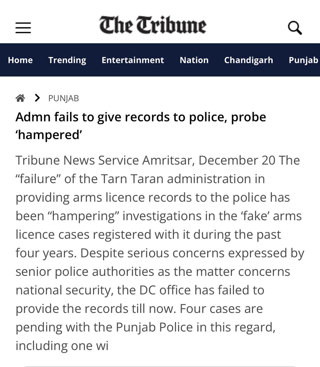 harpree66028443's tweet photo. @CMOPb @BhagwantMann  @PunjabVigilance @DGPPunjabPolice  please do need ful regarding fake arm license scam in DC Office , Tarn Taran and suspend culprits. https://t.co/JgWjBD3ECM