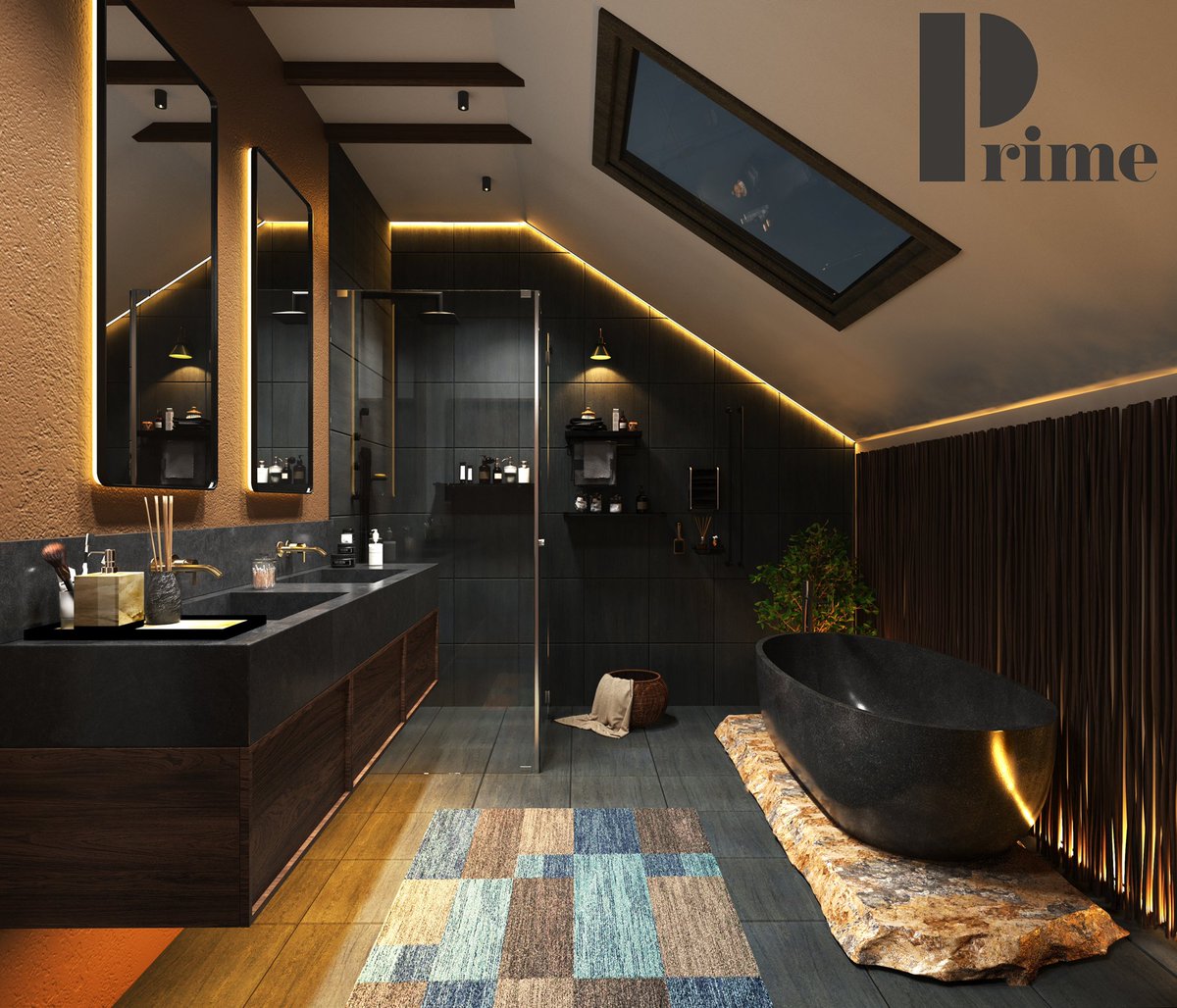 primerender's tweet photo. Loving this bathroom render ) #bathroom #design #modern #render #interiordesign #interior #inspiration #3dsmax #vray #interiordesignerslife #cottage #home https://t.co/MjUdH73LWc