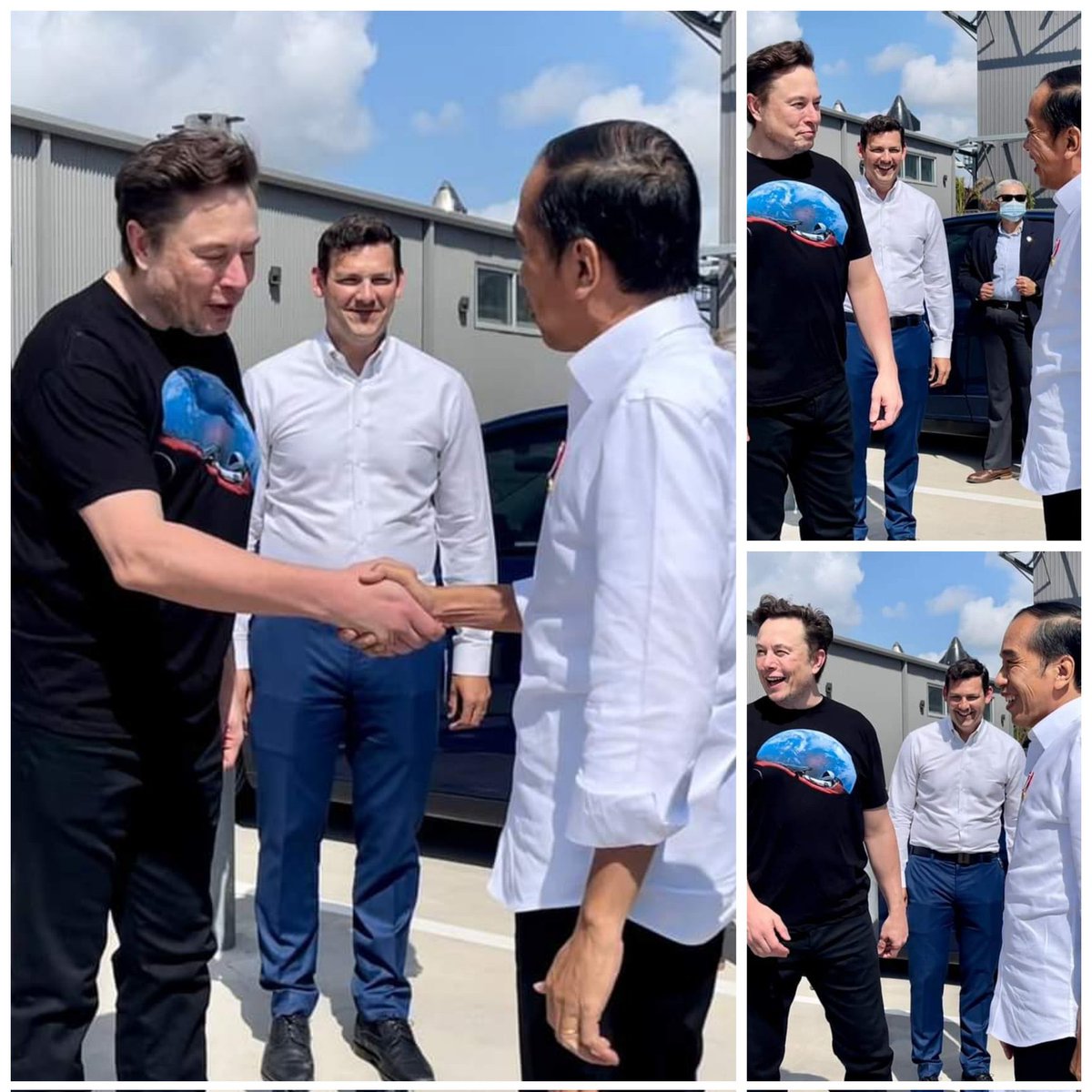 richardker's tweet photo. Looks like Indonesia's President Jokowi @jokowi is having a good time with Elon Musk @elonmusk in Texas.

Credit: Lucknuut https://t.co/Juovd8o9EL