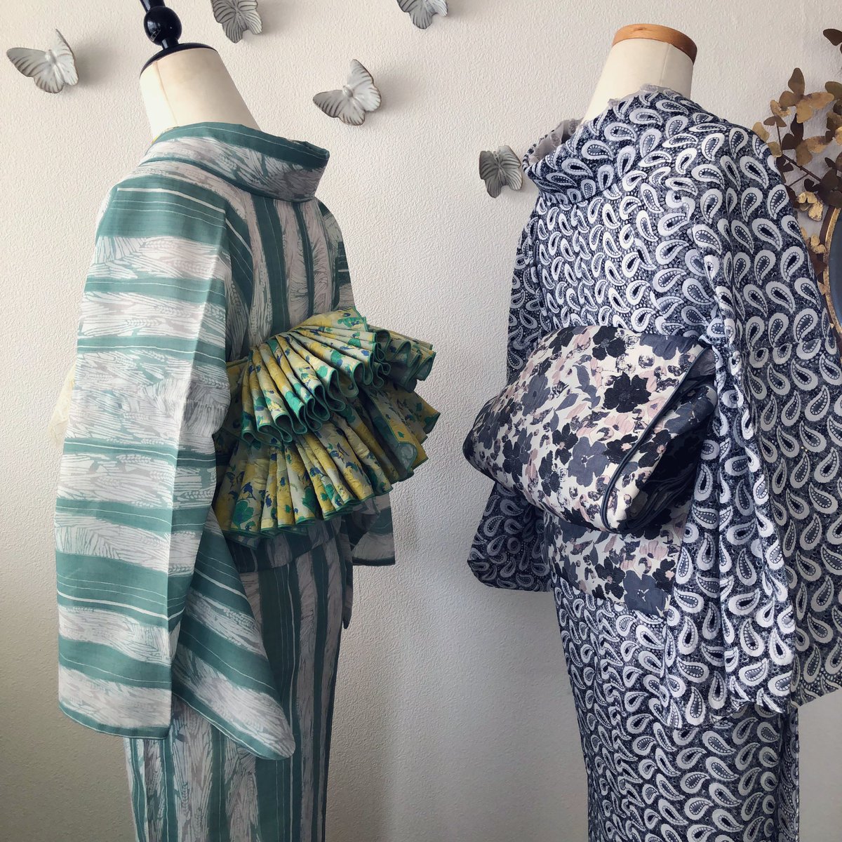 tsubakian ミニョンパピヨン兵児帯 Tsubakian ミニョンパピヨン兵児帯 ライムイエロー