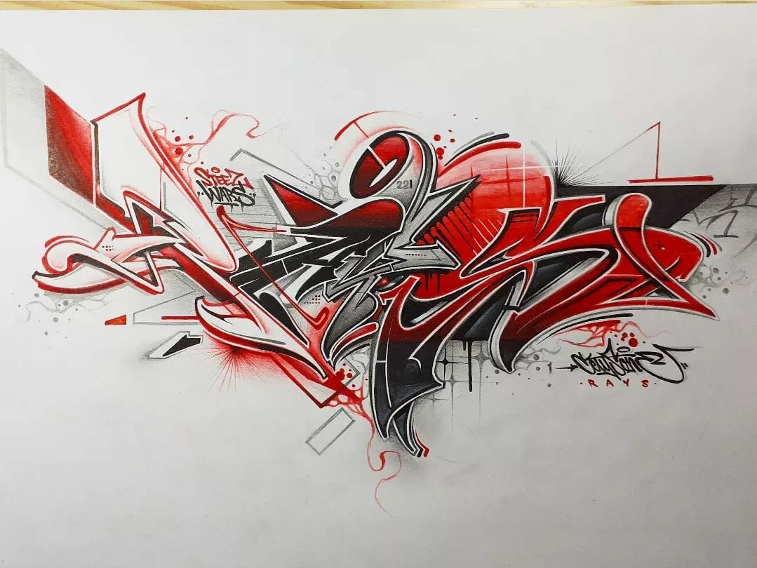 SteezWars's tweet photo. "RAYS" re-battle entry 04 by @doncetys.  

$50 prize pool. 05/23 final deadline. 

Tag us in new entries on Instagram before the deadline and make sure to use the #GullySteez hashtag so we don't miss you. 

https://t.co/HGtlhz2f8j 
-
-
#blackbook #graffiti #hiphop #graff https://t.co/dmztm1k8L6