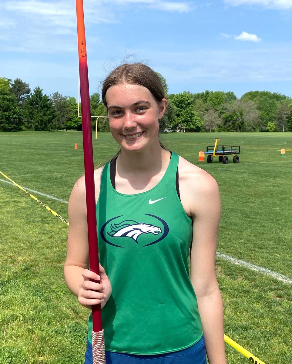 NatalieThrows's tweet photo. It was a beautiful day for a PR, school record, and District Championship. Can’t wait to keep going next week! #c5d2 #javelin #mhs #trackandfield https://t.co/vu6QFDm4LS
