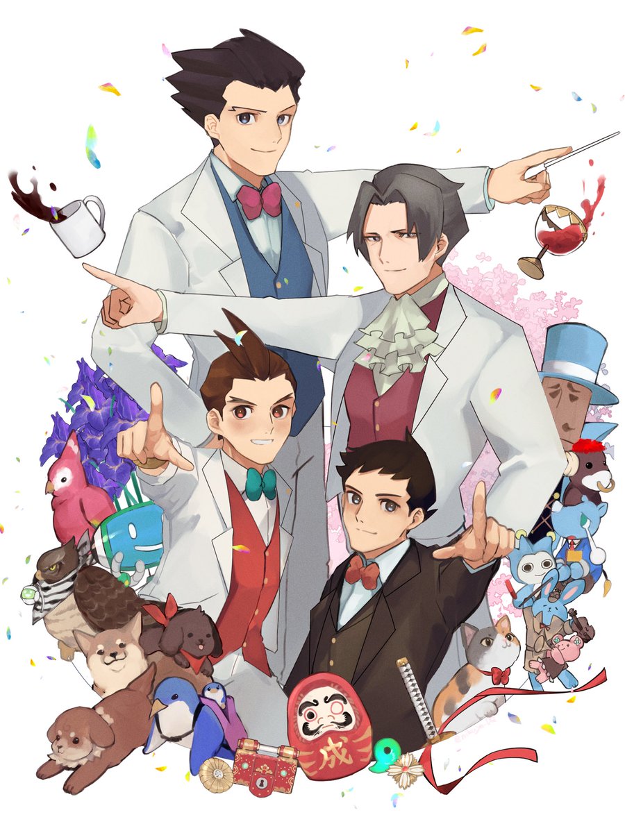 「#逆転裁判 #AceAttorney
オケコンありがとうございました&20周年お」|精肉店のイラスト