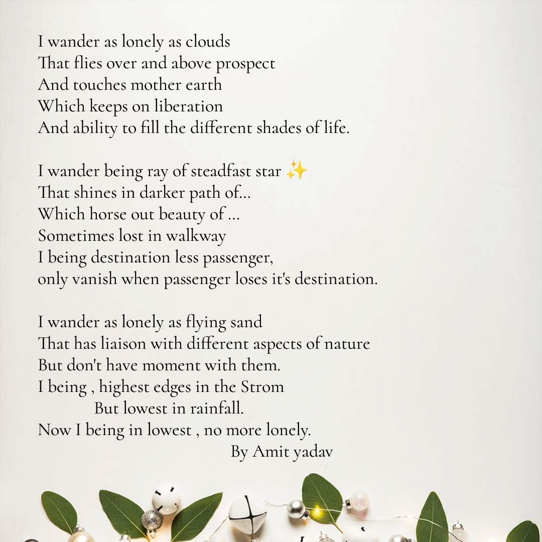 AmitYadav1144's tweet photo. It's a journey of lonely to no more lonely which makes it wander https://t.co/GdivncZAXX