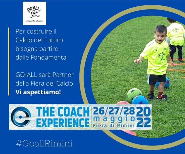 Asilodelcalcio's tweet photo. Il calcio del futuro parte da qui. Parte da noi. Da #goall 
Vi aspettiamo a Rimini per The Coach Experience con #Aiac https://t.co/rN9fEdLT59