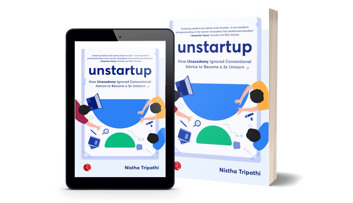 📢My latest book is coming to a bookstore near you! 

Unstartup chronicles the unconventional strategies that transformed a simple YouTube channel into a $3.5B startup, <a href="/unacademy/">Unacademy</a>

For everyone who dreams of starting up, lets unstartup!

Preorder it on amzn.to/3sDlXJv