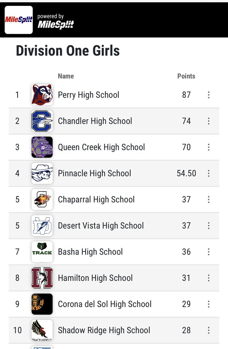 perry_pumas's tweet image. Perry HS Girls Track and Field State Champions 2022!!! 
School history made!
@PerryTrackand @PerryPumas07 @CUSDAthletics @ChandlerUnified