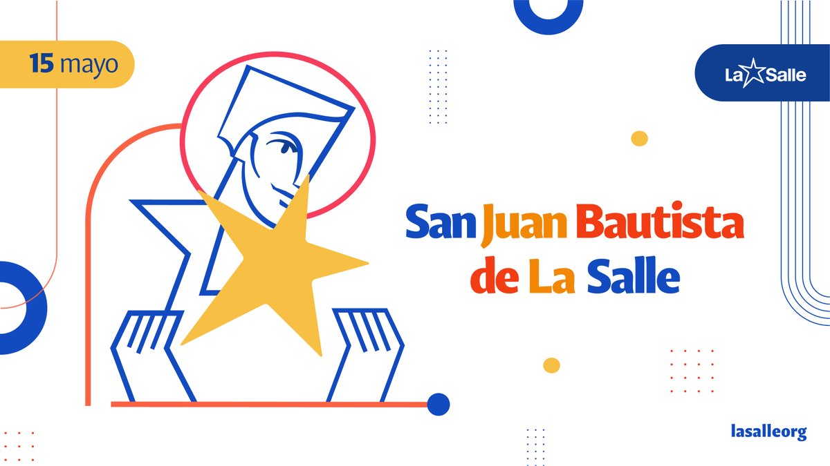 Hoy en la Fiesta de San Juan Bautista de La Salle saludamos a todos los lasallistas del mundo que, apasionados por Dios, la humanidad y la naturaleza siguen haciendo que otro mundo sea posible #LaSalleDay #DeLaSalleMay15