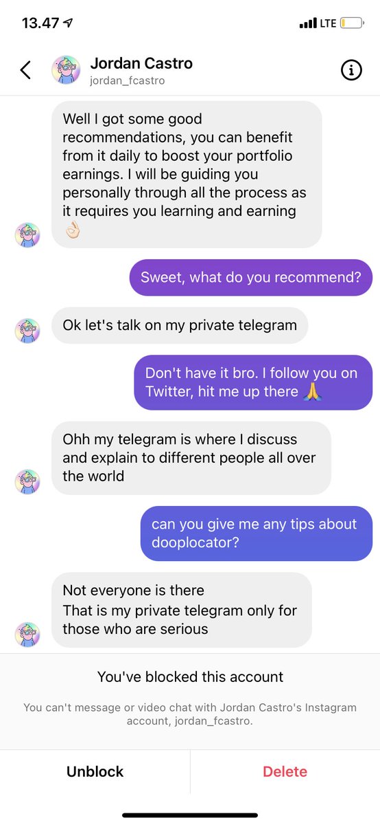 sonovadob's tweet photo. I got excited when @poopie followed me on Instagram, but turns out it was all just an elaborate scam. Reported and blocked ✅ https://t.co/o1FLJlqu4r