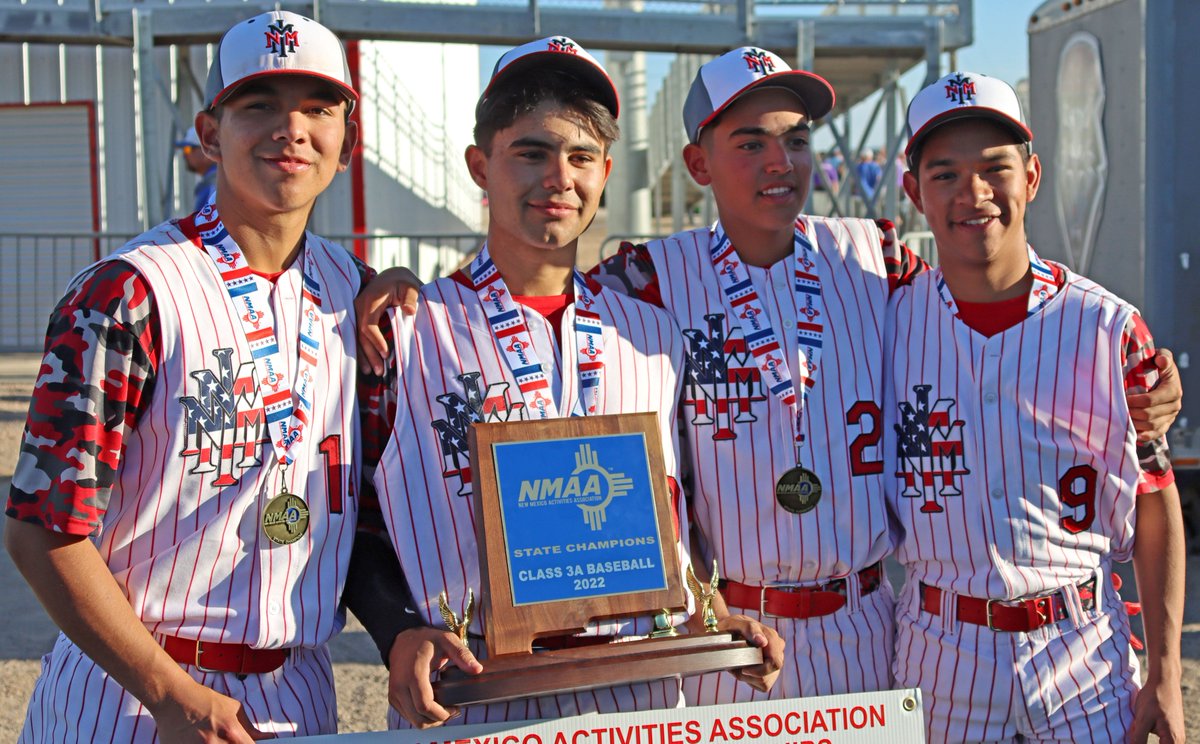 PDindinger's tweet photo. Finally got back to Roswell.

Here are some of my pics from NMMI's 17-1 win over East Mountain in the 3A state championship at Santa Ana Star Field. https://t.co/hrpoNPPq4L