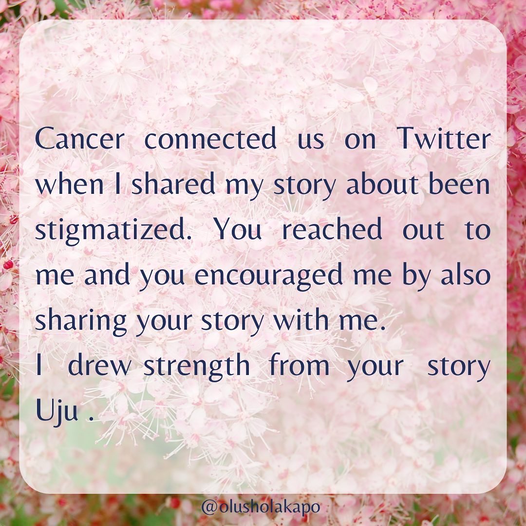 Olusholakapo's tweet image. Sweet is the memory of distant friends. Like the mellow rays of the departing sun, it falls tenderly, yet sadly, on the heart💔💔
.
.
Rest on my Dearest Champion  Uju 🕊🕊
@cancerchewover 

#LoudItforJesus #Ihate cancer #CancerSucks #RestInPeace 
#UjuChewover