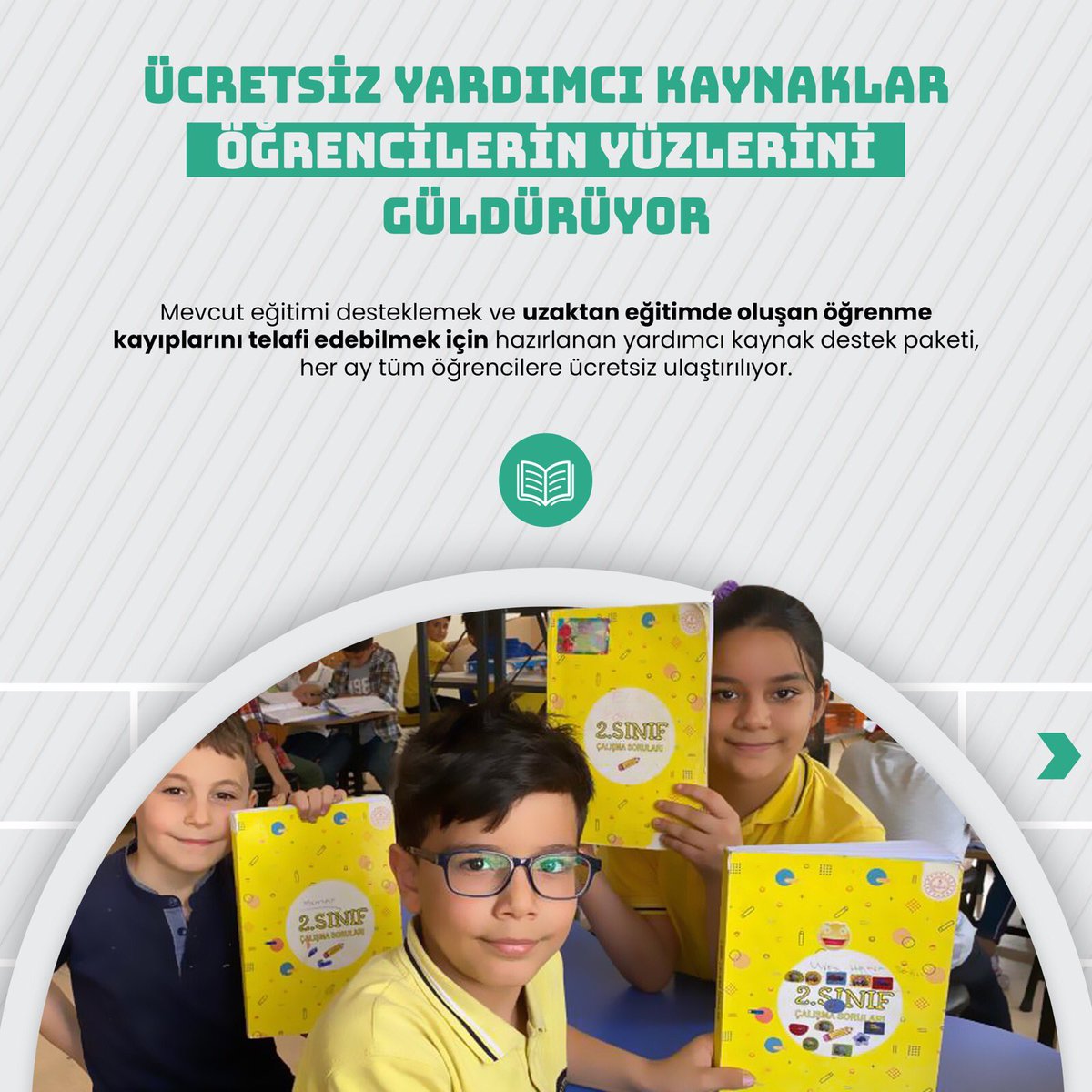 zaramem58's tweet photo. Ücretsiz yardımcı kaynaklar hem dijital platformlarda hem de basılı olarak öğrencilerimize sunuluyor. Bugüne kadar 36 milyon yardımcı kaynak öğrencilere ulaştırıldı.

@ZaraKaymakamlik @AslanErguven @umit_karakus https://t.co/2fPVoz3F0k