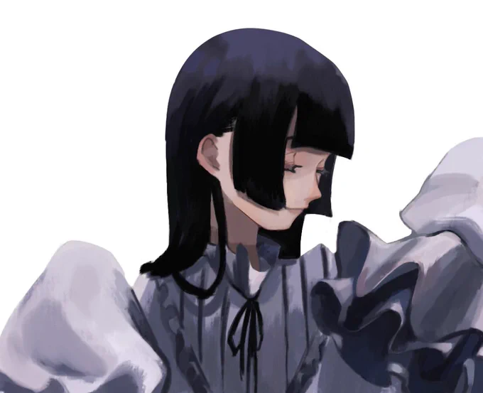 うちの子です。これがデフォルトでここから服装髪型変えたりしていいので描いてくれてもいいのよ…!FAタグ作りました…!よければ賑わらせてください #雨季の袋の中 