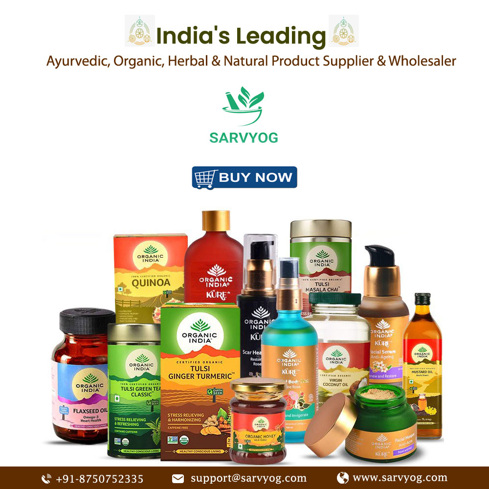 One Stop Marketplace - Buy  Organic India Products from sarvyog.com
ORGANIC INDIA products that are specially made from curated selection of good herbs by organic farmer partners in India. 
#sarvyog #sarvyogayurveda #bulkayurvdicproducts #ayurvedicproducts #B2B #B2C