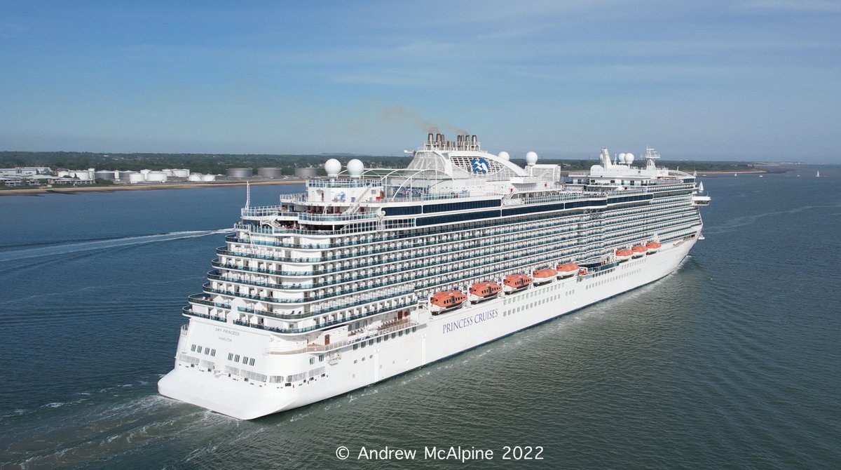 The second ship to sail from #Southampton yesterday was <a href="/PrincessCruises/">Princess Cruises</a> #SkyPrincess sailing for #Gydinia #cruise @CLIAUK