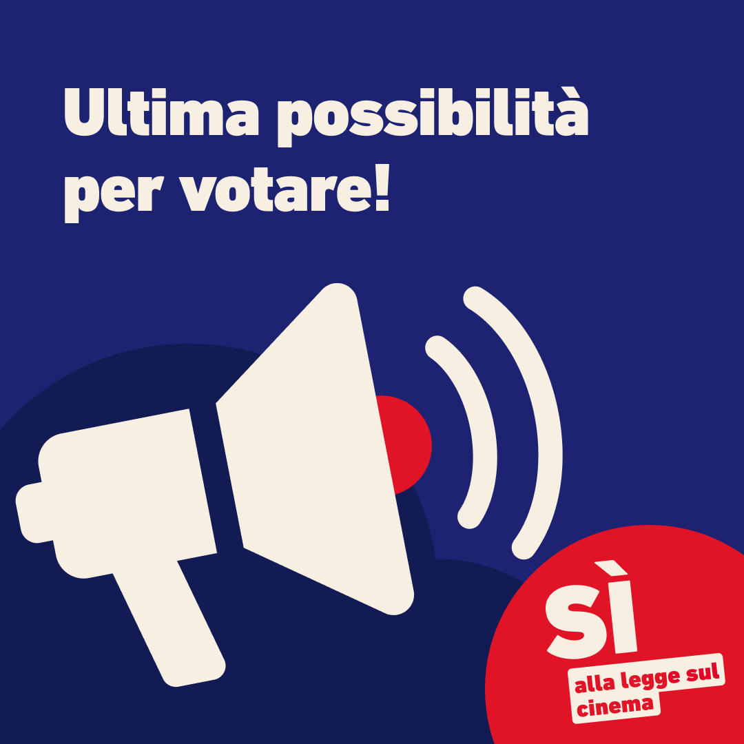 🗳 Oggi è l'ultima occasione per andare a votare! 

Se non avete ancora votato potete ancora portare il vostro voto all'ufficio elettorale entro le ore 12. Il tuo voto è importante per il #Sileggecinema! ⏰💪

#LexNetflix #Leggecinema #abst22 #chvote #Votazionifederali
