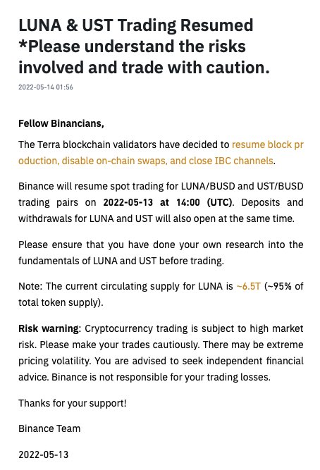 $luna <a href="/binance/">Binance</a> 👊🏻<a href="/cz_binance/">CZ 🔶 BNB</a> @LunaTerraGlobal