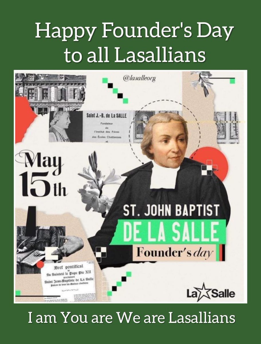 Today we celebrate De La Salle Day, a day in which we honour our Founder, John Baptist De La Salle,  Patron Saint of Teachers. We give thanks for the wonderful legacy and charism we have inherited. #dlshcc #lasallian #delasalleday #stjohnbaptistdelasalle