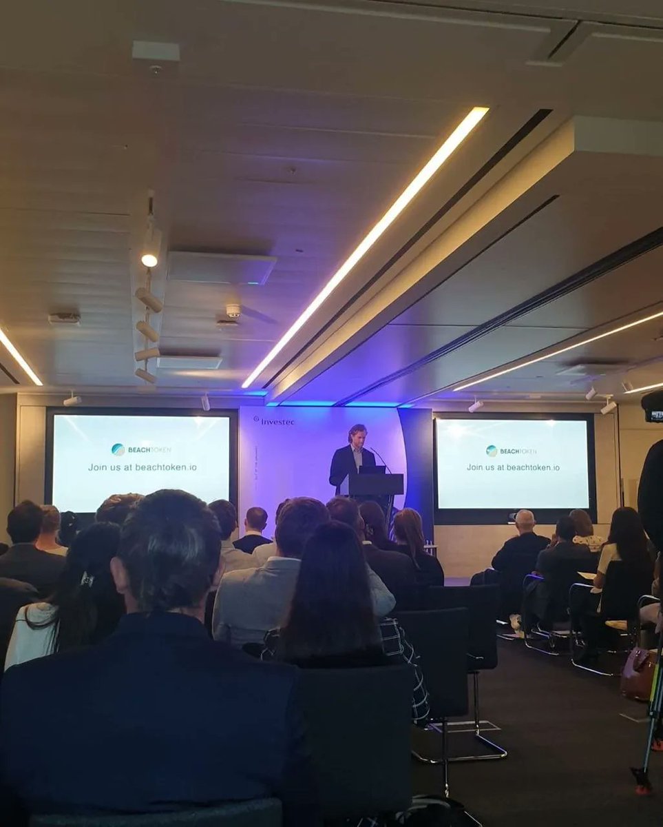 $BEACH Our Director of Partnerships and Operations spoke at @Investec as part of the #BlueEconomyOceanAccelerator with @Bright_TideUK in partnership with @PlymUni and @TheCrownEstate  #DeFi #Crypto #NFTs #CleanOceans #ClimateAction #BlueCarbon #Metaverse #BeachCleanUp #OceanClean