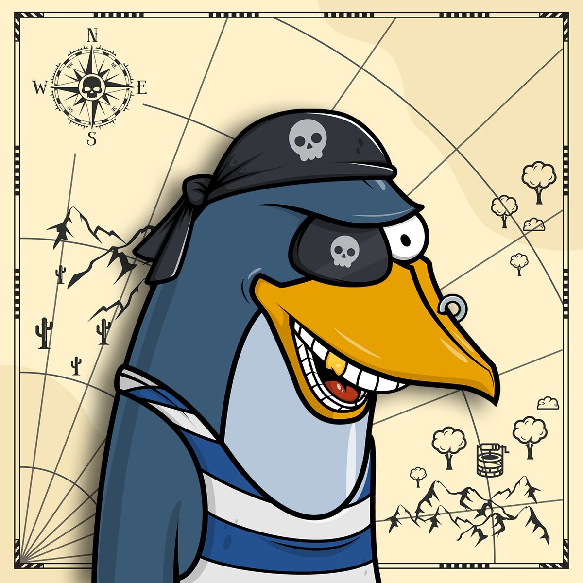 Our 1/1 Map background 🗺 

What is our Pirate Penguin up to⁉️

#NFT #NFTCommunity #NFTart #NFTCollection #nftcollectors #NFTcollectibles #openseanfts #NFTartwork