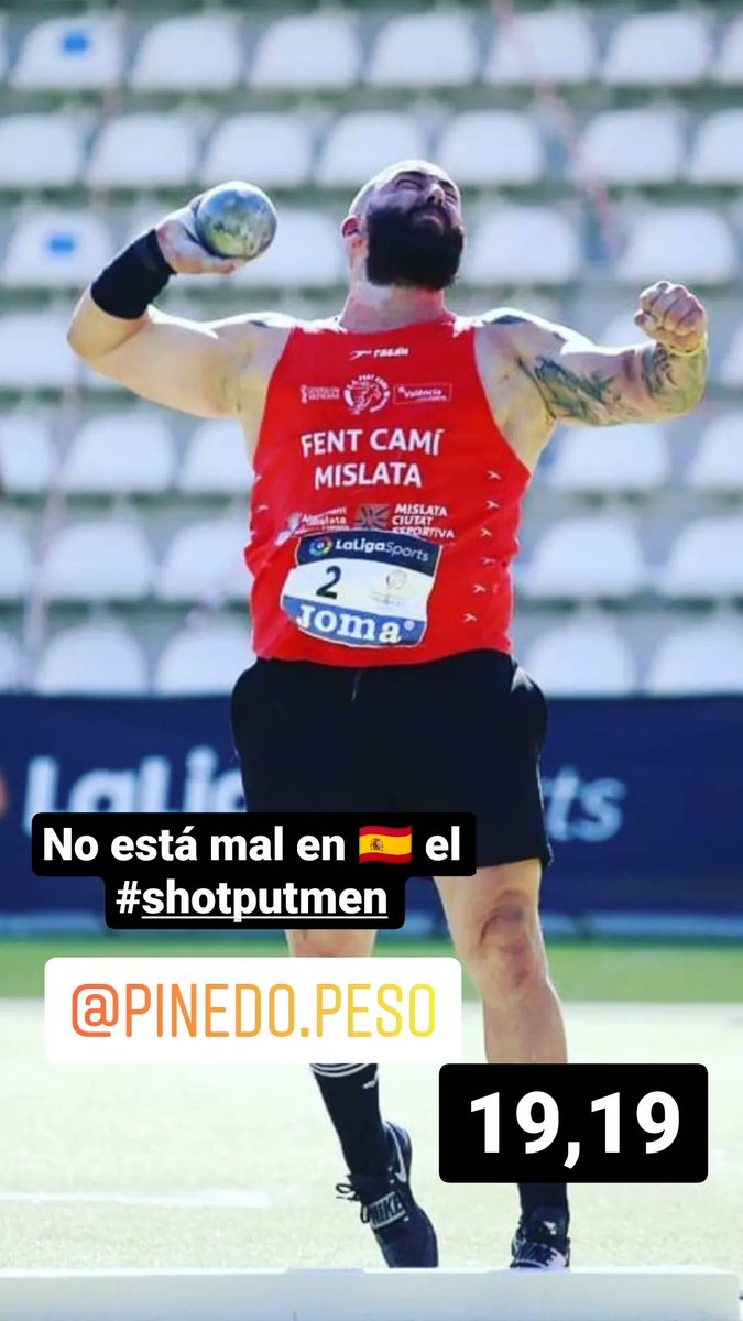 AreaHispanic's tweet photo. José Ángel Pinedo 19.19 en Lanzamiento de Peso https://t.co/4M1ze1D7B3