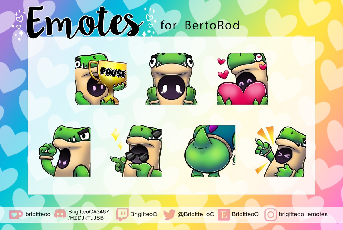 BertoRod2's tweet image. The amazingly talented @Brigitte_oO came through again and made these amazing emotes for me! They look great and I can't wait to show them off even more on Twitch! Thanks again for all of your work! 

PS: Great detail on the butt emote!