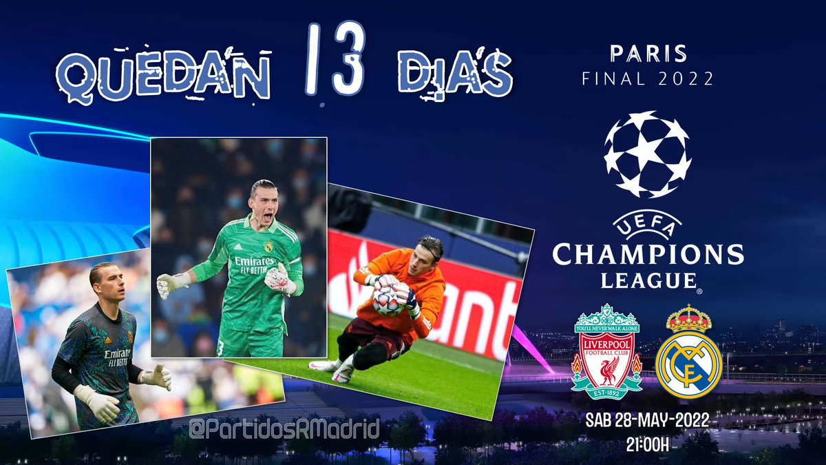 PartidosRMadrid's tweet photo. ⏳QUEDAN 1⃣3⃣ DÍAS⌛️
#APorLa14 #Champions #HalaMadrid #RealMadrid #FinalParis
@Elturre_10 @Scream__10 @BenzeFrank @Elregresodekro1 @EresunFeomeno @venamadridismo1 @newbernabeu2022 @damiancasol @tribumadridista @JotaJoker8 https://t.co/DUUvmi5aSw