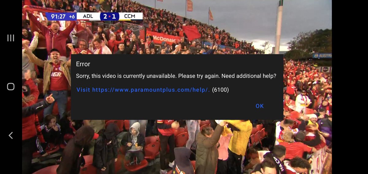 mrb285's tweet photo. I wonder what Adelaide's third goal was like... Missed it, got this instead... @ParamountPlusAU strikes again! https://t.co/RxsTlcCTQ6