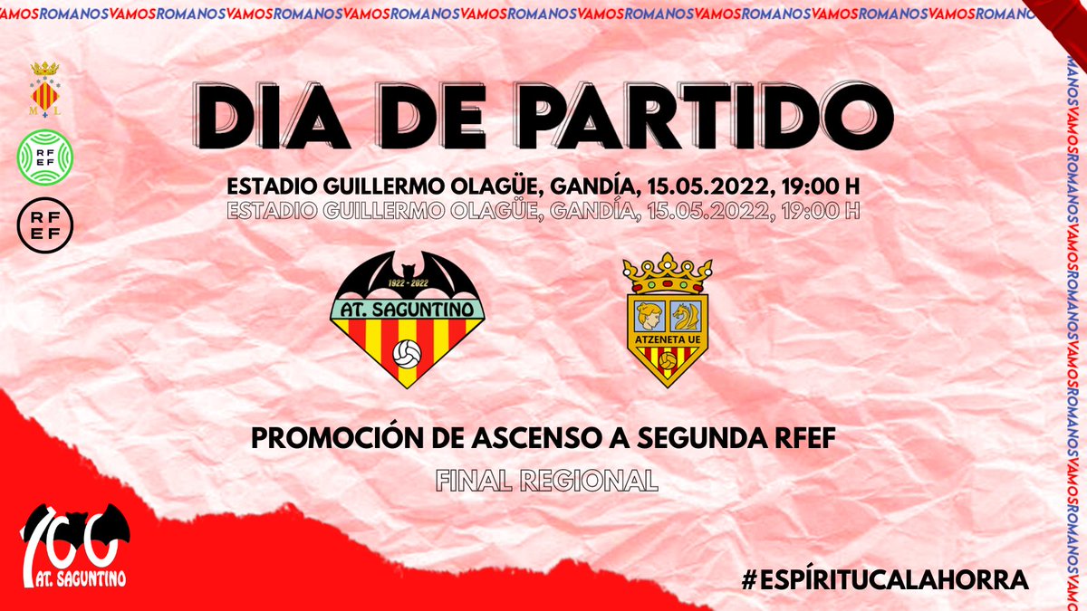 ⚽ 𝐃 Í 𝐀   𝐃 𝐄   𝐏 𝐀 𝐑 𝐓 𝐈 𝐃 𝐎

🤩 ¡Ha llegado el día de la final regional! 

Con el #EspírituCalahorra por bandera, ¡𝗔 𝗣𝗢𝗥 𝗧𝗢𝗗𝗔𝗦, 𝗥𝗢𝗠𝗔𝗡𝗢𝗦! 💪🏼⚔️