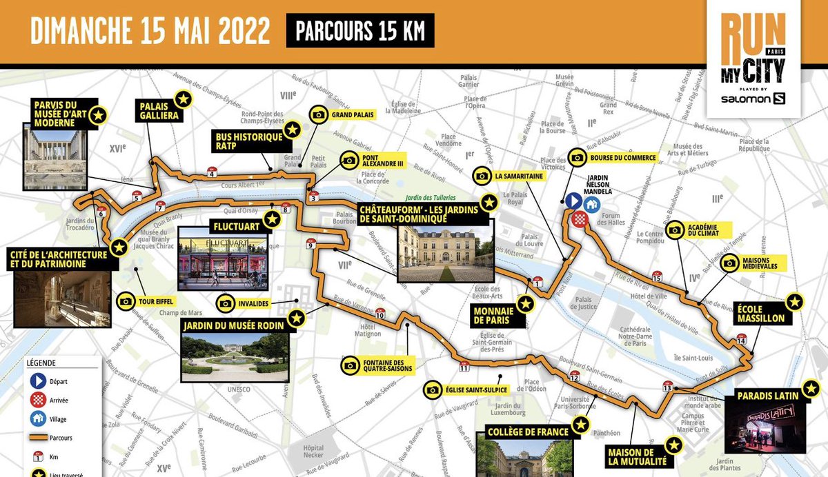 Que du bonheur ! <a href="/BFMParis/">BFM Paris Île-de-France</a> partenaire delà course Run my City <a href="/Runmy_City/">Run My City</a> à Paris ! 9 ou 15 kms de run tout en visitant / traversant les plus beaux monuments ! #Run #Course #Runmycity #Altice