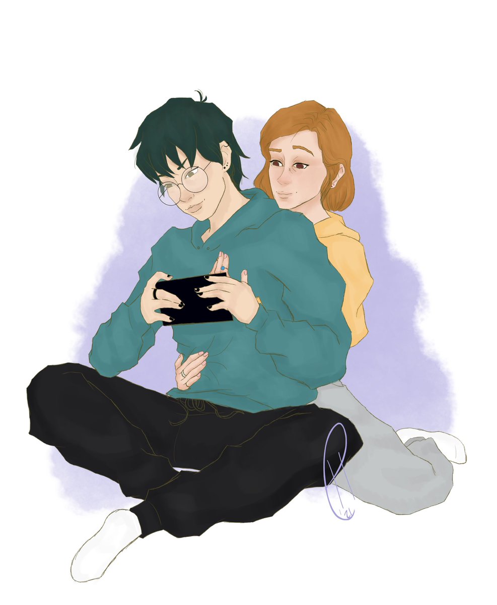 habbah_draws's tweet photo. they deserve to be happy and steal yuji’s hoodies and play dumb games on their phones and— #nobamaki #jjk #JujutsuKaisen https://t.co/nkWcJKFaN9