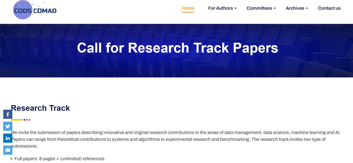 We invite the submission of papers describing innovative and original research contributions in the areas of data management, data science, machine learning and AI. Papers can range from theoretical contributions to systems and algorithms to experimental research and benchmarking