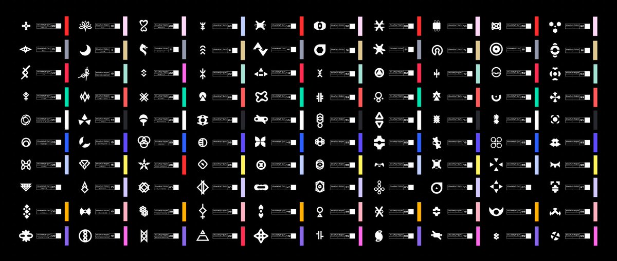 Creative ghosts!
Here are the download links for the 100 PXN Sigils, SVG vector assets for you and your regiment members to use in service of each other.

Figma:
figma.com/file/b7eHMO1Y4…

Google Drive:
drive.google.com/drive/folders/…