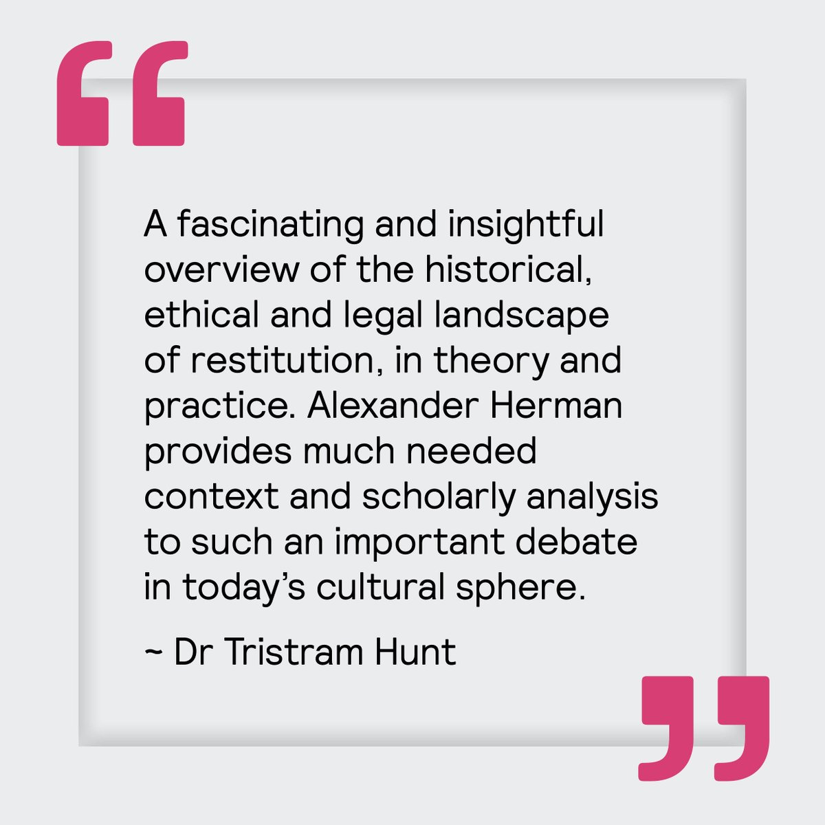 LHArtBooks's tweet photo. The first balanced, up-to-date and accessible overview of the complex issues surrounding the restitution of cultural property... Alexander Herman's 'Restitution: The Return of Cultural Artefacts' is available from https://t.co/cXZz2512wb
#Restitution #RestitutionDebate https://t.co/RH1EVAIdyI
