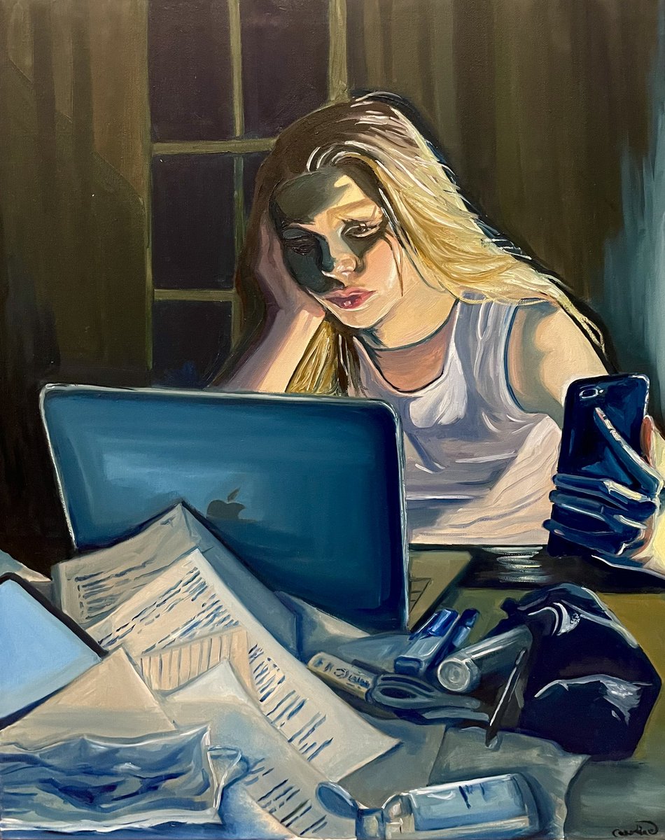 De siste ukene har <a href="/Aftenposten/">Aftenposten</a> hatt en illustrasjonskonkurranse, der oppgaven var å vise hvordan det er å være ung i dag.

<a href="/carolinedrawss/">Caroline ✞</a> vant konkurransen med dette oljemaleriet. 👑🏆

❤️❤️❤️