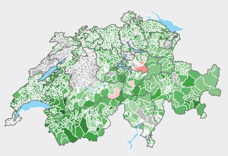 Es schaut nach einem glasklaren JA zu #Frontex bzw. #Schengen aus an diesem 15. Mai. Mit ganzen wenigen Ausnahmen stimmen die Schweizer Gemeinden deutlich zu, teils mit Mehrheiten von über 90%. #abst22 #CHvote