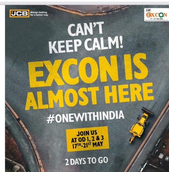 JCBIndiaLtd's tweet photo. Packed with innovation and technology,
EXCON 2021 is on its way. Get ready, only 2
days to go!
#JCBatEXCON #OneWithIndia
#JCBIndia https://t.co/cxbAXPnHbF