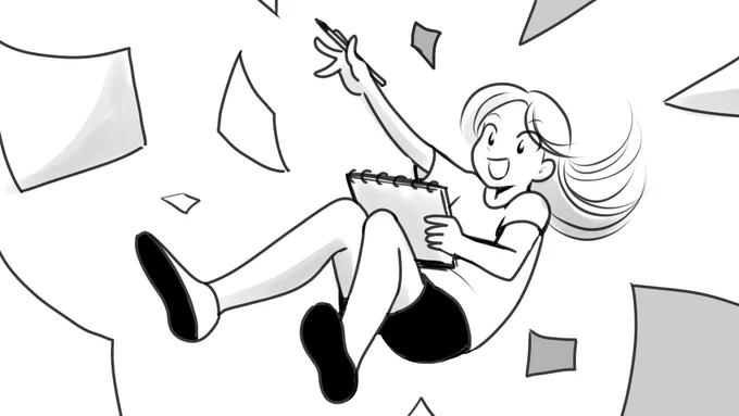 最近さらさら〜〜まあ変なんなってもいっか〜〜って気楽に絵を描けるようになって楽しいな〜〜って落描き 